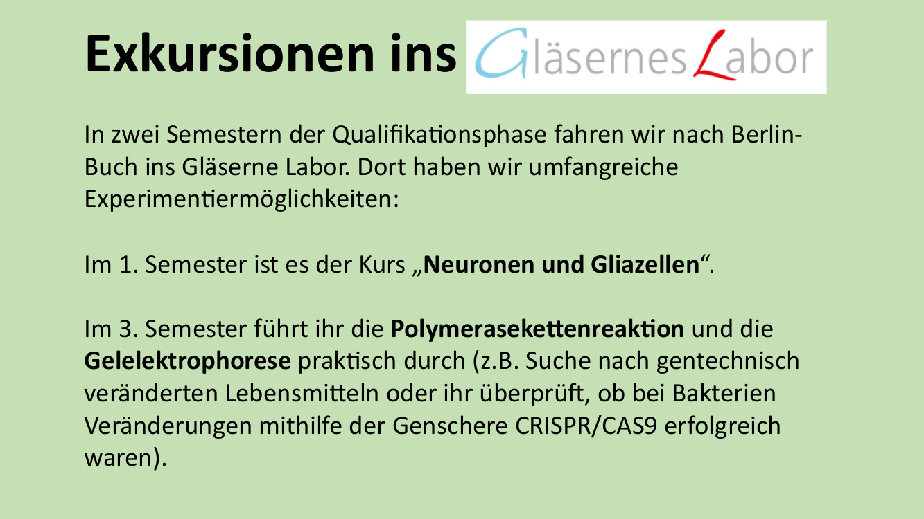 Exkursion Gläsernes Labor