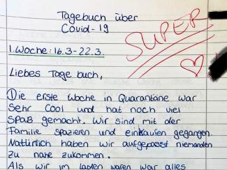 Ausschnitt Corona Tagebuch