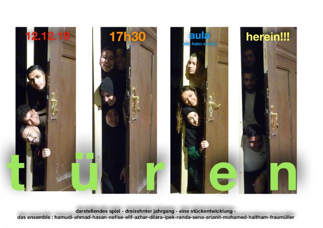 Plakat zum Schulprojekt Türen